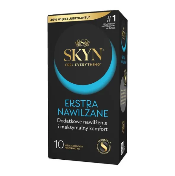 Skyn Ekstra Nawilżane, nielateksowe prezerwatywy, 10 szt.