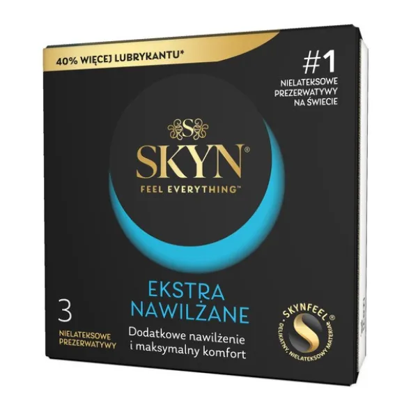 Skyn Ekstra Nawilżane, nielateksowe prezerwatywy, 3 szt.