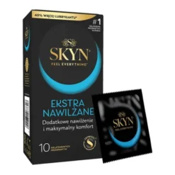 Skyn Ekstra Nawilżane, nielateksowe prezerwatywy, 10 szt.