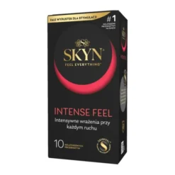 Skyn Intense Feel, nielateksowe prezerwatywy z wypustkami, 10 szt.