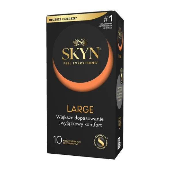 Skyn Large, nielateksowe prezerwatywy, 10 szt.