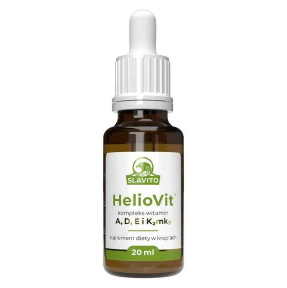 Slavito HelioVit, kompleks witamin A, D, E i K2mk7, krople, 20 ml