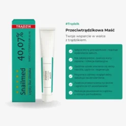 Snailmed, przeciwtrądzikowa maść z naturalnym śluzem ślimaka, totarolem i kwasem hialuronowym, 20 ml