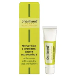 Snailmed, przeciwzmarszczkowy krem pod oczy z ceramidami, aloesem, witaminą C, 15 ml