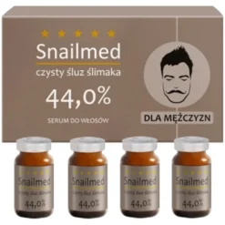 Snailmed, serum do skóry brody z naturalnym śluzem ślimaka i wyciągiem z chinowca, 8 ml x 4 ampułki