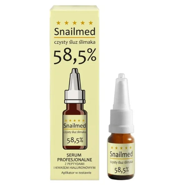 Snailmed, serum profesjonalne ze śluzem ślimaka, peptydami biomimetycznymi i kwasem hialuronowym, 8 ml