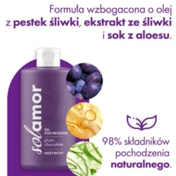 Solamor, żel pod prysznic, Plum Chocolate, 500 ml