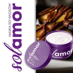 Solamor, maska do włosów, Plum Chocolate, 200 ml