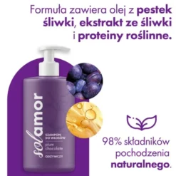 Solamor, szampon do włosów, Plum Chocolate, 500 ml