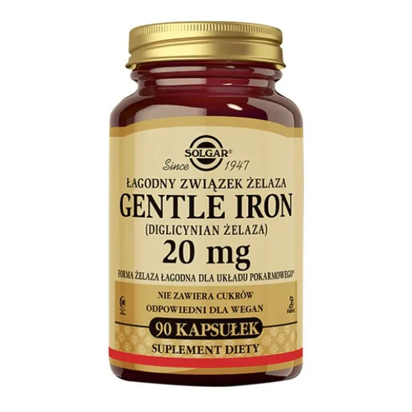 Solgar Łagodny Związek Żelaza Gentle Iron, kapsułki, 90 szt.
