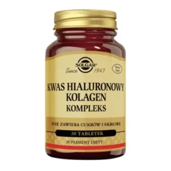 Solgar Kwas hialuronowy Kolagen Kompleks, 120 mg, tabletki, 30 szt.