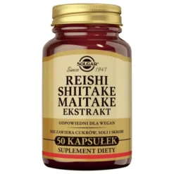 Solgar Reishi Shiitake Maitake Ekstrakty, kapsułki, 50 szt.