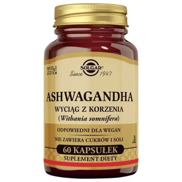 Solgar Witania Ospała Ashwagandha, kapsułki, 60 szt.