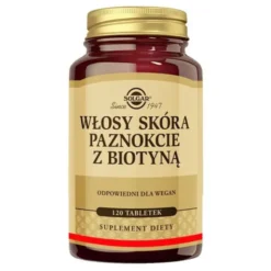Solgar Włosy Skóra Paznokcie z Biotyną, tabletki, 120 szt.