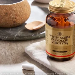 Solgar Włosy Skóra Paznokcie z Biotyną, tabletki, 120 szt.