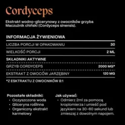 Soma Cordyceps, płyn, smak karmelowy, 60 ml