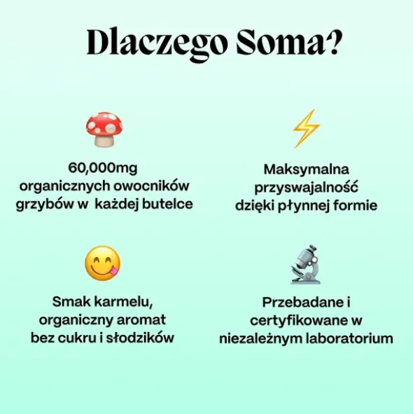 Soma Reishi, płyn, smak karmelowy, 60 ml