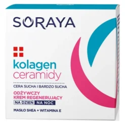 Soraya Kolagen i Ceramidy, odżywczy krem regenerujący na dzień i na noc, 50 ml