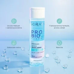 Soraya, Probio Clean, woda micelarna probiotyczna, normalizujaca do cery tłustej i mieszanej, 250 ml