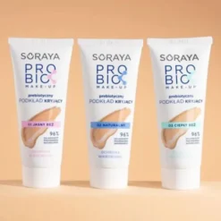 Soraya Probio Make-Up, prebiotyczny podkład kryjący, ciepły beż 03, 30ml