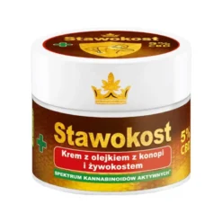 Stawokost, krem z olejkiem z konopi i żywokostem, 5% CBD, 150 ml