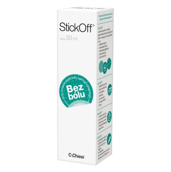 StickOff, spray do bezbolesnego usuwania opatrunków samoprzylepnych, 50 ml