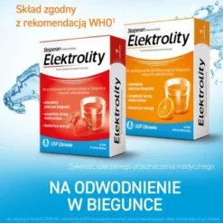 Stoperan, Elektrolity, proszek, smak pomarańczowy, 7 saszetek