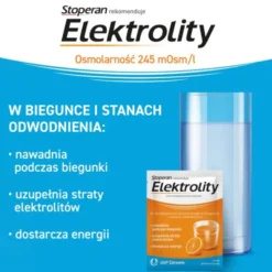 Stoperan, Elektrolity, proszek, smak pomarańczowy, 7 saszetek