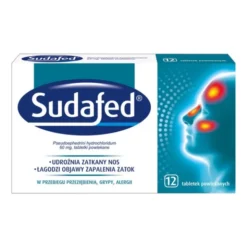 Sudafed, 60 mg, tabletki powlekane, 12 szt.