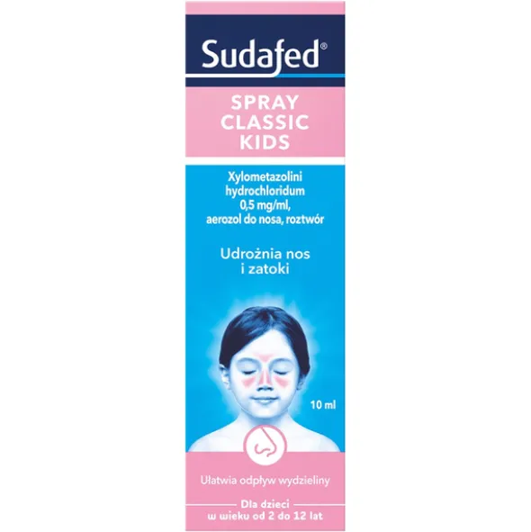 Sudafed XyloSpray dla dzieci, 0,5 mg/ml, aerozol do nosa, 10 ml