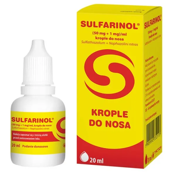 Sulfarinol, krople do nosa, 20 ml