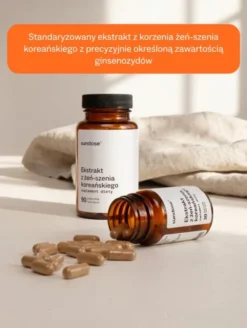 Sundose Ekstrakt z żeń-szenia koreańskiego, kapsułki twarde, 90 szt.