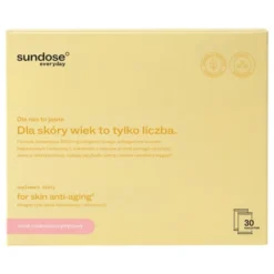 Sundose Everyday For Skin Anti-Aging Kwas Hialuronowy i Witamina C, saszetki z proszkiem, smak malinowo-cytrynowy, 30 szt.