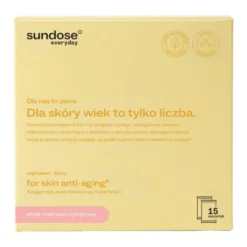 Sundose Everyday For Skin Anti-Aging Kwas Hialuronowy i Witamina C, saszetki z proszkiem, smak malinowo-cytrynowy, 15 szt.