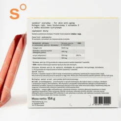 Sundose Everyday For Skin Anti-Aging Kwas Hialuronowy i Witamina C, saszetki z proszkiem, smak malinowo-cytrynowy, 15 szt.