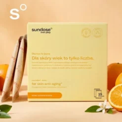 Sundose Everyday For Skin Anti-Aging Kwas Hialuronowy i Witamina C, saszetki z proszkiem, smak pomarańczowy, 15 szt.