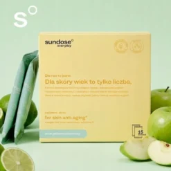 Sundose Everyday For Skin Anti-Aging, saszetki z proszkiem, smak jabłko-limonka, 15 szt.
