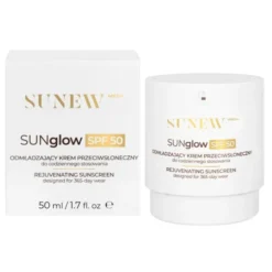 Sunew Med+ SUNglow SPF 50, odmładzający krem przeciwsłoneczny do twarzy, 50 ml