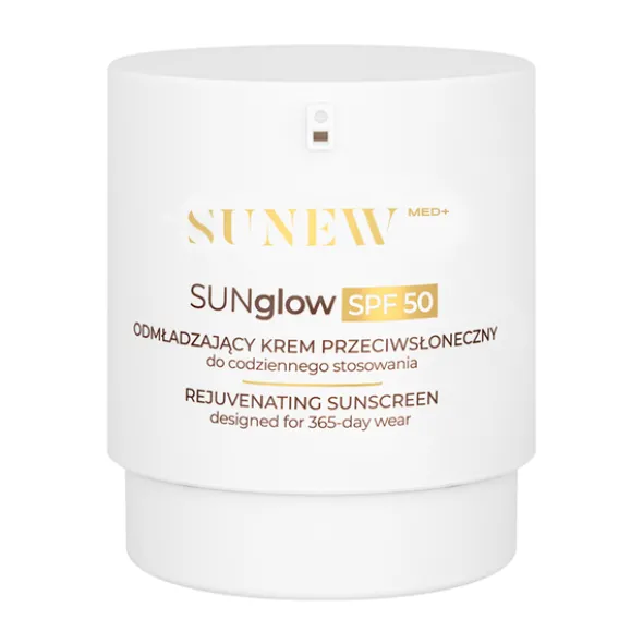 Sunew Med+ SUNglow SPF 50, odmładzający krem przeciwsłoneczny do twarzy, 50 ml