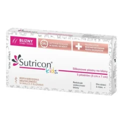 Sutricon Kids, silikonowe plastry na blizny dla dzieci, 3 x 7 cm, 5 szt.