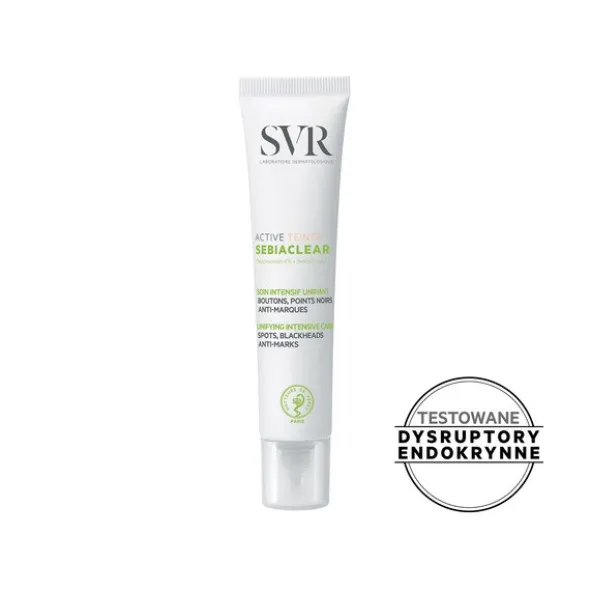 SVR Sebiaclear Active Teinte, ujednolicający krem aktywny redukujący zmiany trądzikowe, 40 ml