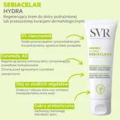 SVR Sebiaclear Hydra, regenerujący krem nawilżający, 40 ml