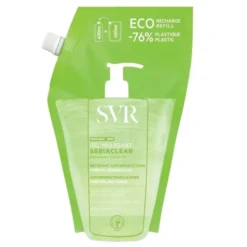 SVR Sebiaclear, złuszczający żel do mycia przeciwdziałający niedoskonałościom, uzupełnienie, 400 ml