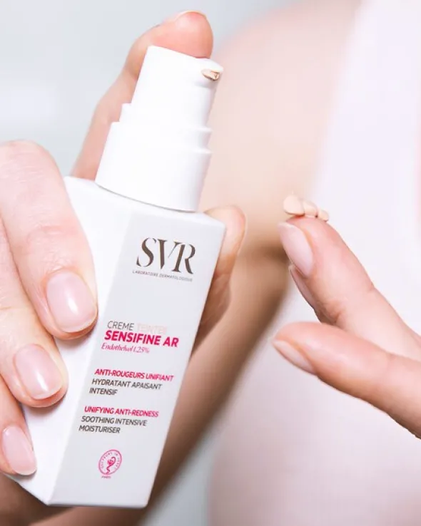 SVR Sensifine AR Creme Teintee, ujednolicający krem redukujący zaczerwienienia, skóra naczyniowa, 40 ml