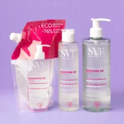 SVR Sensifine AR Eau Micellaire, kojąca woda micelarna do twarzy, oczu i ust, uzupełnienie, 400 ml