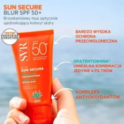 SVR Sun Secure Blur, bezzapachowy, krem-mus SPF50+, 50 ml