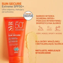 SVR Sun Secure Extreme, ultra matujący żel ochronny, SPF50+, 50 ml