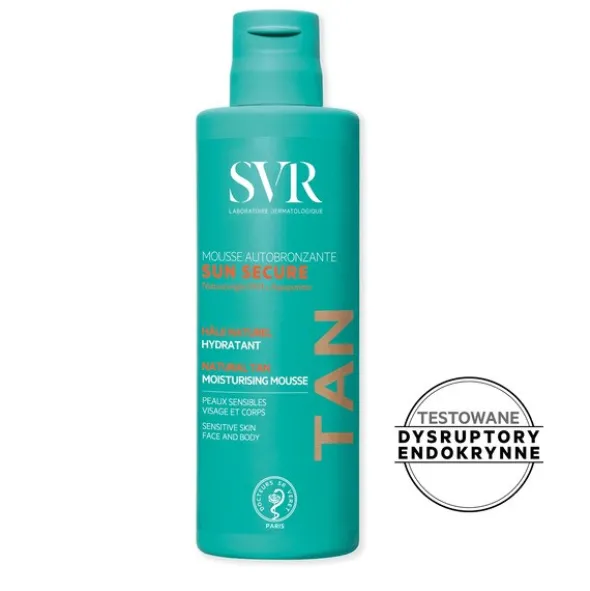 SVR Sun Secure Mousse Autobronzante, samoopalacz w piance, nawilżający, 150 ml