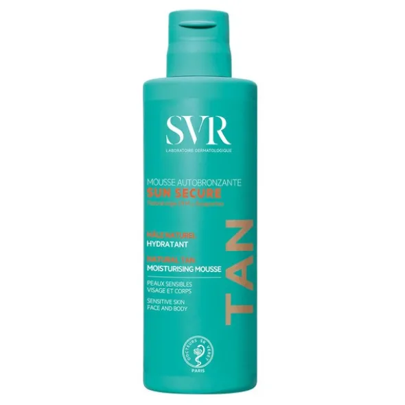 SVR Sun Secure Mousse Autobronzante, samoopalacz w piance, nawilżający, 150 ml