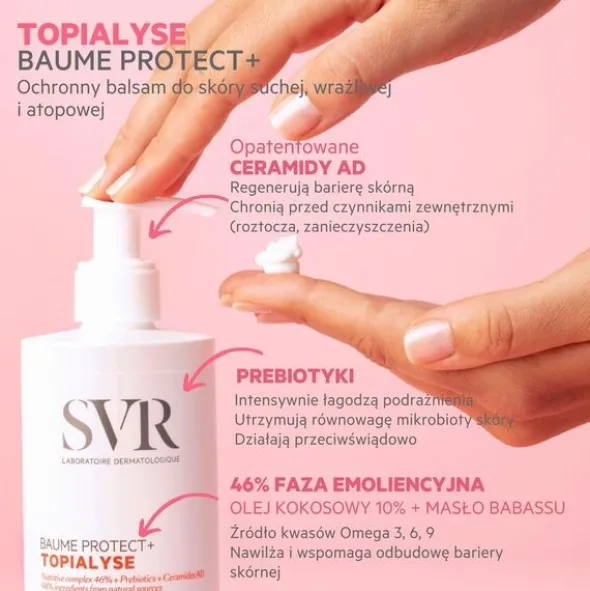 SVR Topialyse Baume Protect+, balsam do skóry atopowej i skłonnej do alergii, 200 ml
